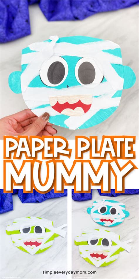 Paper Plate Mummy Craft Free Template