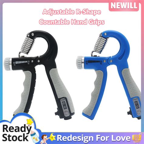 Adjustable R Shape Countable Hand Grips Strength Exercise Strengthener