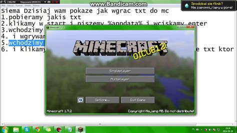 Poradnik Jak Wgrac TxT Do Minecrafta YouTube