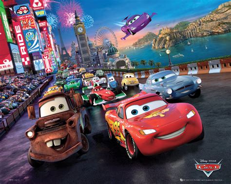 Image has been extended with the official logo of martini racing. DISNEY CARS 2 - Poster - 40 x 50 cm - "Race" - DISNEY CARS ...