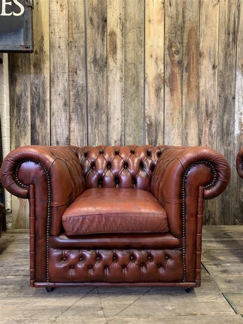 Winged armchair victorian man room chair vintage house armchair leather chair front room sofas and chairs. Chesterfield Vintage Antique Red Oxblood Leather Club ...