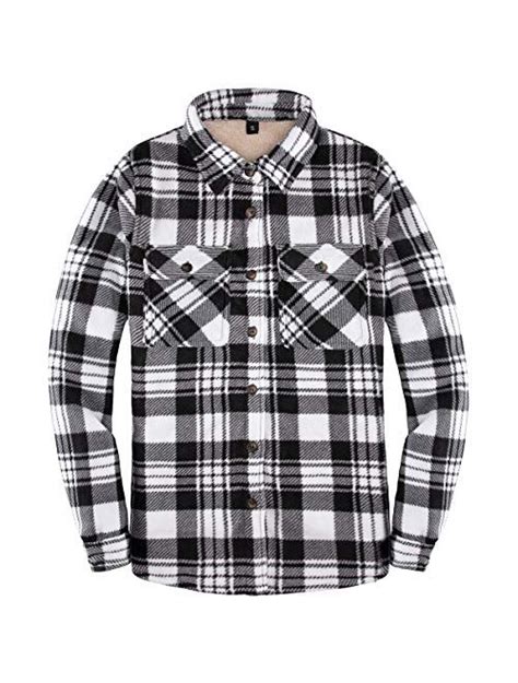 Buy Zenthace Womens Sherpa Lined Plaid Flannel Shirt Jacketbutton