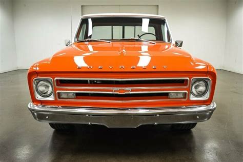 1967 Chevrolet C10 Custom 690 Miles Orange Pickup Truck Aluminum Headed