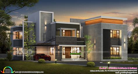 3351 Sq Ft 4 Bedroom Ultra Modern Home Kerala Home De