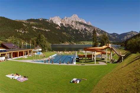 Lake Haldensee Swimming Lake In Tirol Austria
