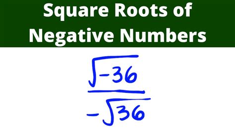 Square Roots Of Negative Numbers Youtube