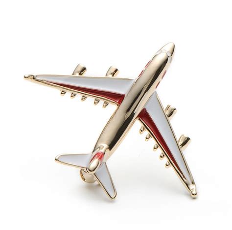 Alloy Airplane Brooch Pins Enamel Luxury Brand Brooches For Women