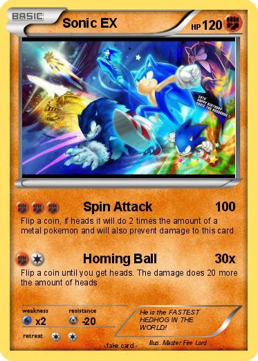 Pokémon Sonic Ex 87 87 Spin Attack My Pokemon Card