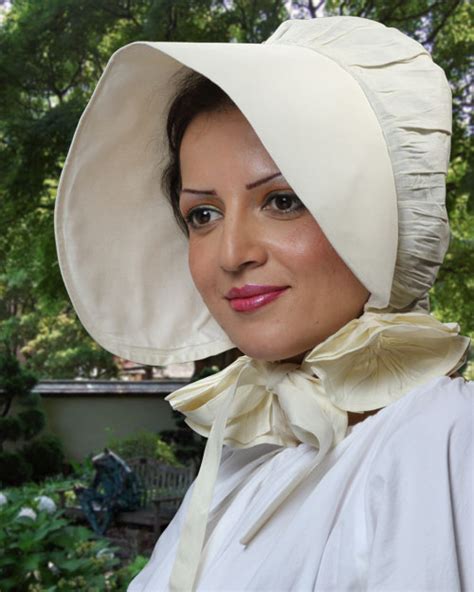 Womens Authentic 1800s Costume Bonnet 19th Century Prairie Bonnet
