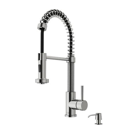 This type of faucet has a sprayer head that is removed from the base of the faucet for doing larger cleaning jobs. VIGO Single-Handle Pull-Out Sprayer Kitchen Faucet with ...