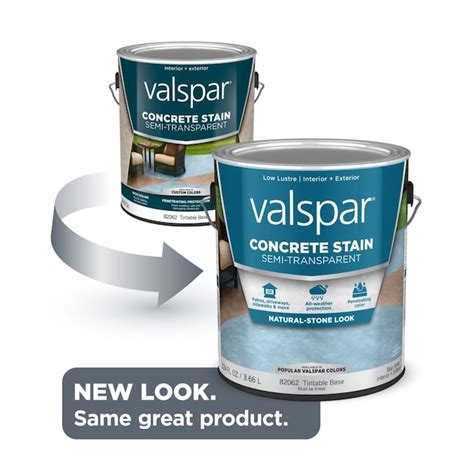 Valspar Tintable Base Semi Transparent Concrete Stain 1 Gallon In The