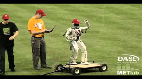 Humanoid Robot Hubo Throws First Pitch At Baseball Game Youtube