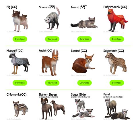 Animals Cc By Kalino Sims4 Clove Share Asia Tổng Hợp Custom Content