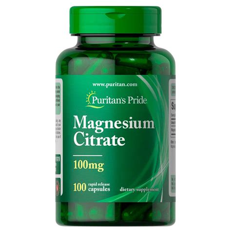 magnesio citrato de magnesio 100mg 100 capsulas puritans pride baratazo ecuador