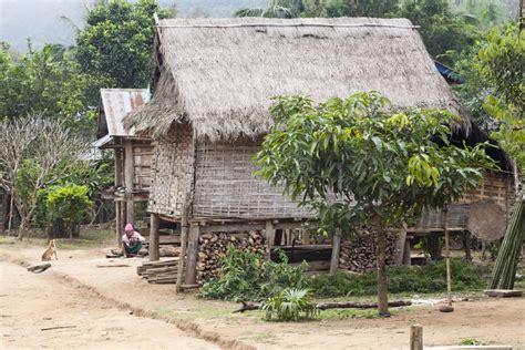Traditional Laos Hill Tribe Home Editorial Stock Image Image Of