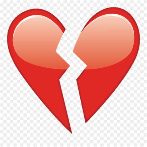 Overlay Tumblr Heart Corazonroto Corazon Heartbroken Ios Broken Heart Emoji Clipart