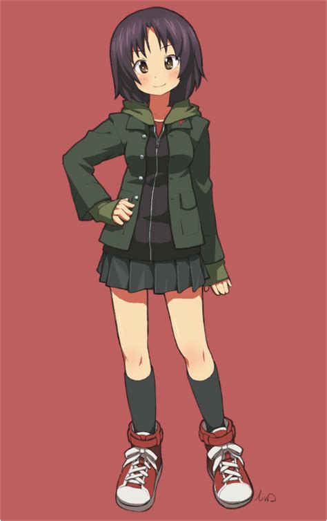 Safebooru 1girl Adapted Uniform Alina Girls Und Panzer Artist Name