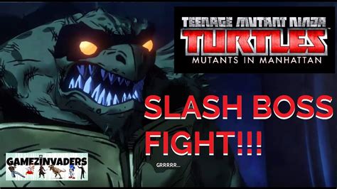 Ninja Turtles Mutants In Manhattan Slash Boss Fight Playthrough