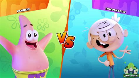 Nickelodeon All Star Brawl Patrick Star Vs Lincoln Loud Spongebob