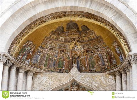The Sculpture Of Basilica Di San Marco In Veniceitaly