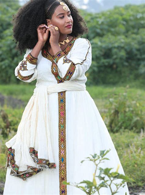 New Style Ethiopian Habesha Kemis Ethiopian Eritrean Dresses
