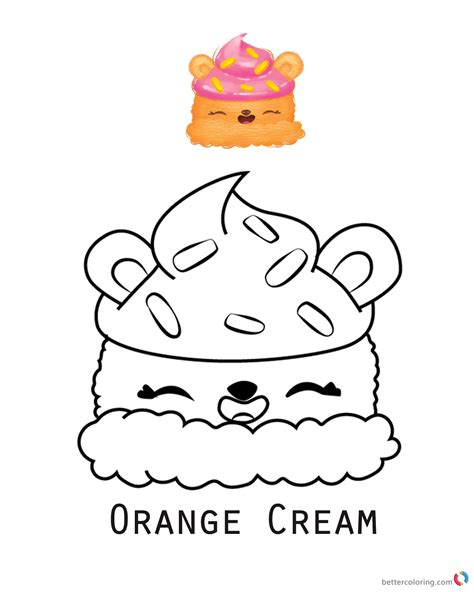 Num Noms Coloring Pages Series 1 Orange Cream - Free Printable Coloring