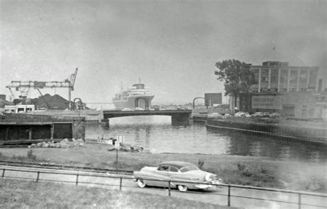 Large Ship In Harbor 1955 Racine Wisconsin Racine Wisconsin Places