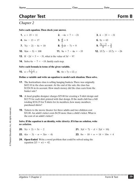 Algebra 2 Chapter 1 Practice Test With Answers Pdf Bridgett Hammons