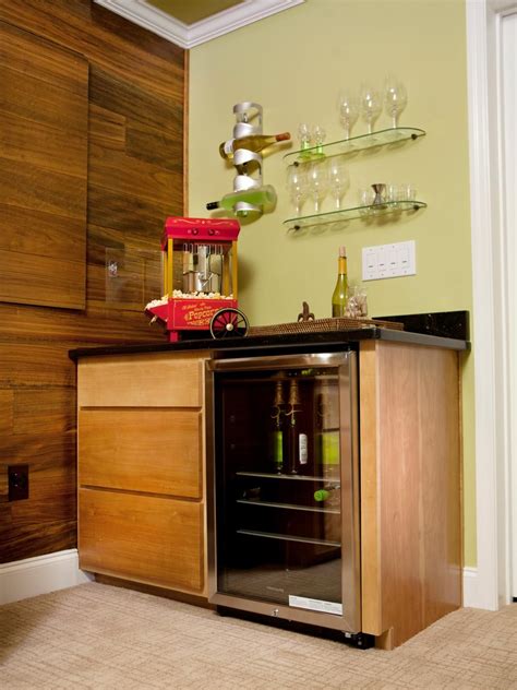 Sleek And Compact Mini Bar Kitchen Cabinet Design Basement Bar