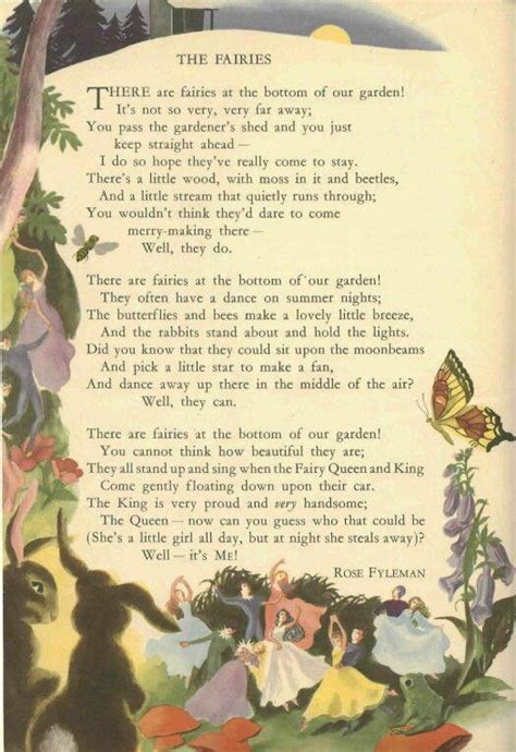 There Are Fairies At The Bottom Of Our Garden Poem Garden Likes
