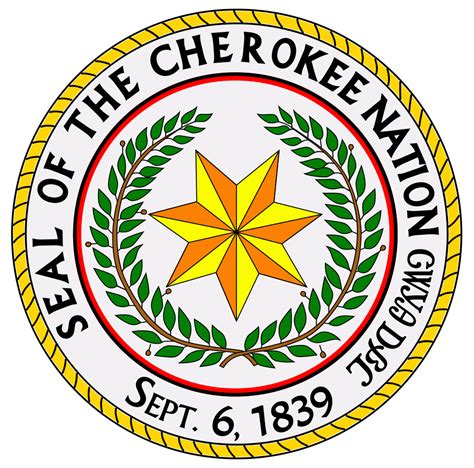 Filegreat Seal Of The Cherokee Nationsvg Wikimedia Commons