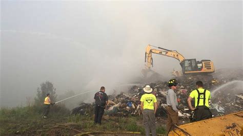 Upstate Firefighters Battle Landfill Fire Creating Smoky Conditions