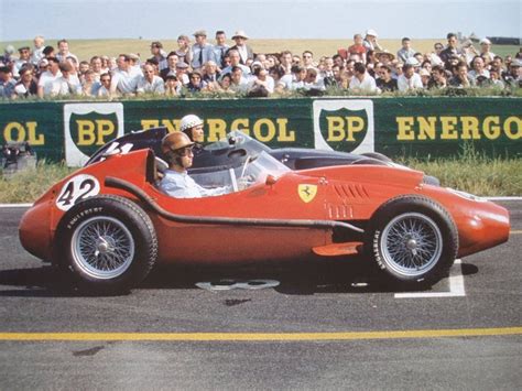 Peter Collins At The 1958 French Grand Prix In A Ferrari Dino 246 ~ I