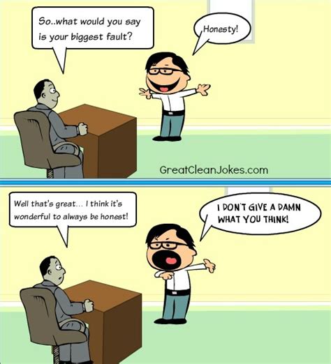 Most candidates break out in a cold sweat at the mere thought. Job Interview Cartoon - Great Clean Jokes