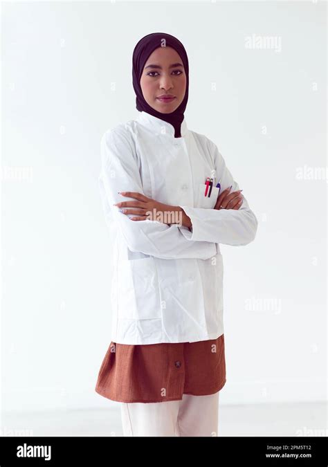 Portrait Of Muslim Female Nurse Authentic Confident Middle Eastern