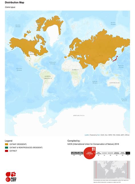 Eastern Timber Wolf Range