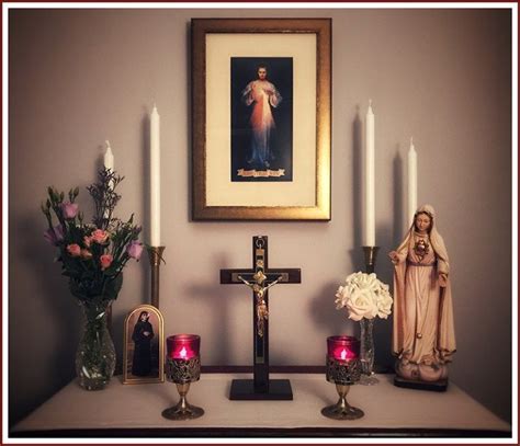 Divine Mercy At Home Most Merciful Jesus Home Altar Catholic Home