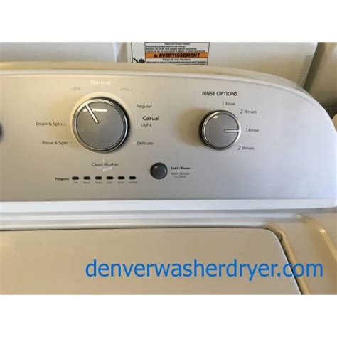 Check spelling or type a new query. Whirlpool Electric Washer and Dryer Set, Agitator ...
