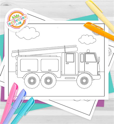fire truck coloring pages kids activities blog