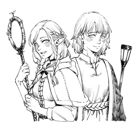 Marcille Donato And Falin Thorden Dungeon Meshi Drawn By Danjiddg