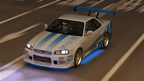 2 Fast 2 Furious Skyline R34 GTR Showcase Wheelcam Assetto Corsa