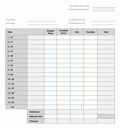 Bi Monthly Timesheet Excel