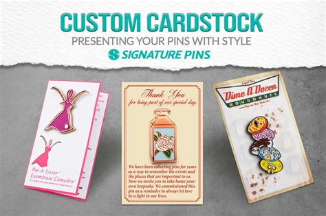 Custom Cardstock Presenting Your Pins With Style Signature Pins