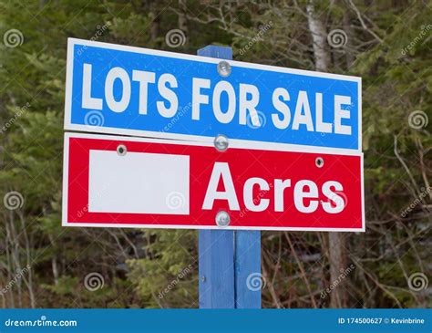 Lots For Sale Sign Stock Image Image Of Estate Forest 174500627