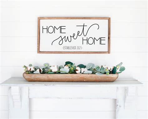 Home Sweet Home Established Sign Personalized With Your Own Year Home