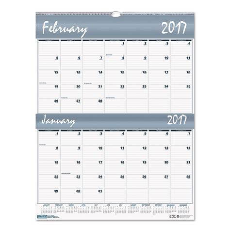Calendar Template Two Months Per Page Calendar Template Wall