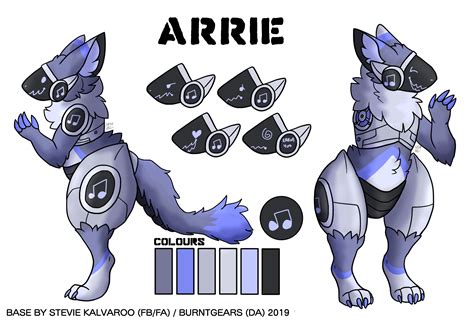 Ref Sheet For My Protogen Arrie Base By Burntgears Colored And Shaded