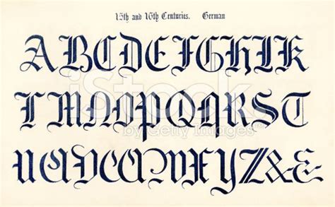 An Example Of 14th Century Old German Lettering From The Book Of