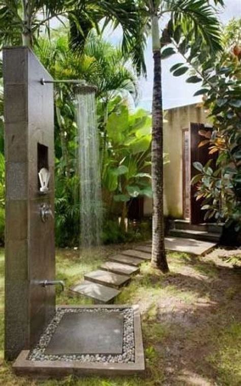 37 Captivating Tropical Outdoor Showers Design Ideas With Peaceful