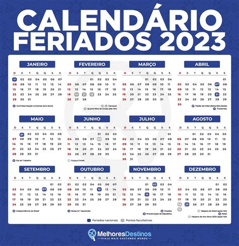 Feriados 2023 Confira O Calendário Com Todas As Folgas Do Ano